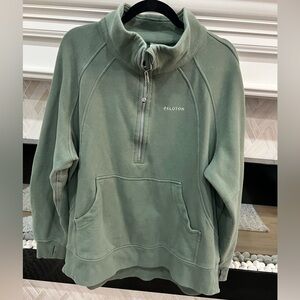 lululemon athletica Peloton Green Half Zip Funnel Neck Scuba Long XL/XXL